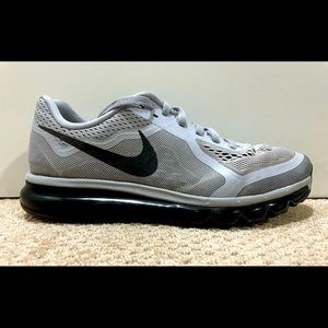 Nike Air Max 2014 Sneakers Running Shoes Mens Sz 10 Low Top Mesh Grey